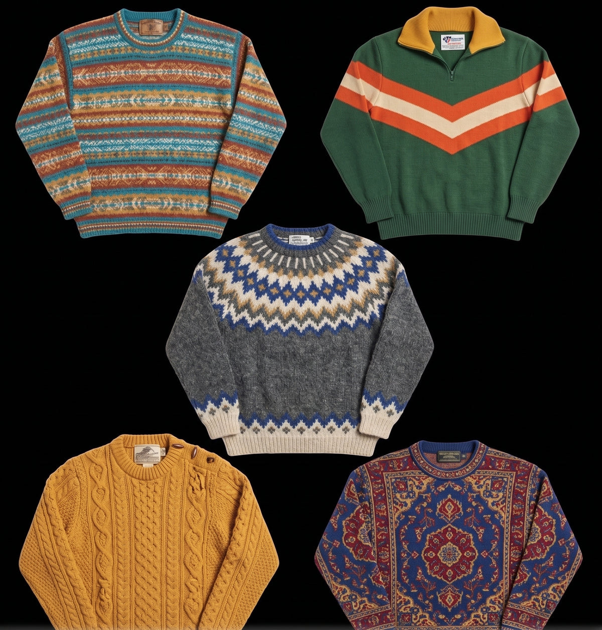 Pulls Vintage / Pulls Papy / Pulls Ethnique - Mini ballot de 15 pièces