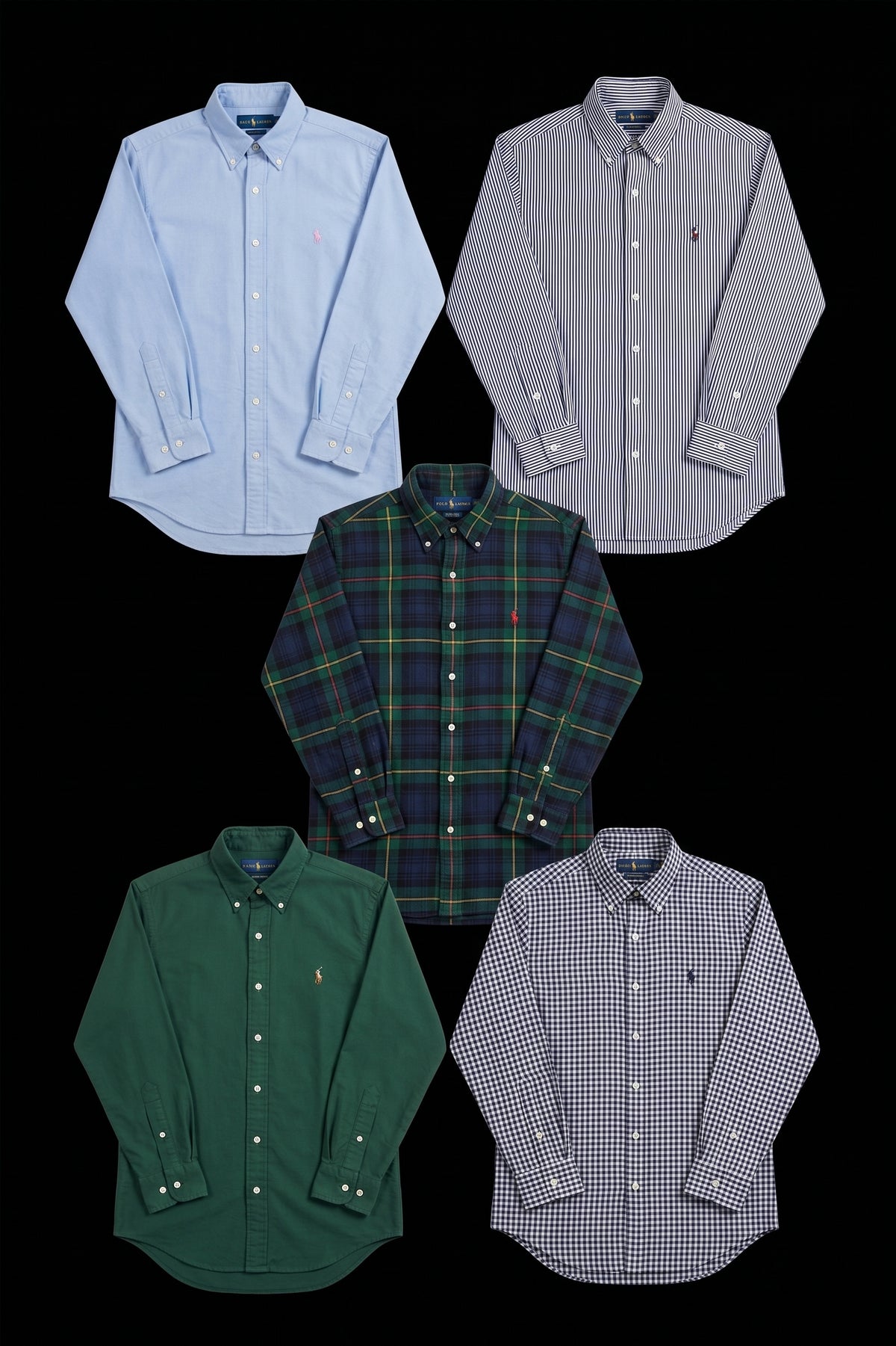 Chemises Ralph Lauren - Lot 20, 50, 100 pièces | Oxford, Popeline, Denim | Grade A
