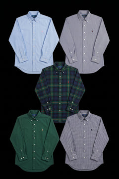 Chemises Ralph Lauren - Lot 20, 50, 100 pièces | Oxford, Popeline, Denim | Grade A-1