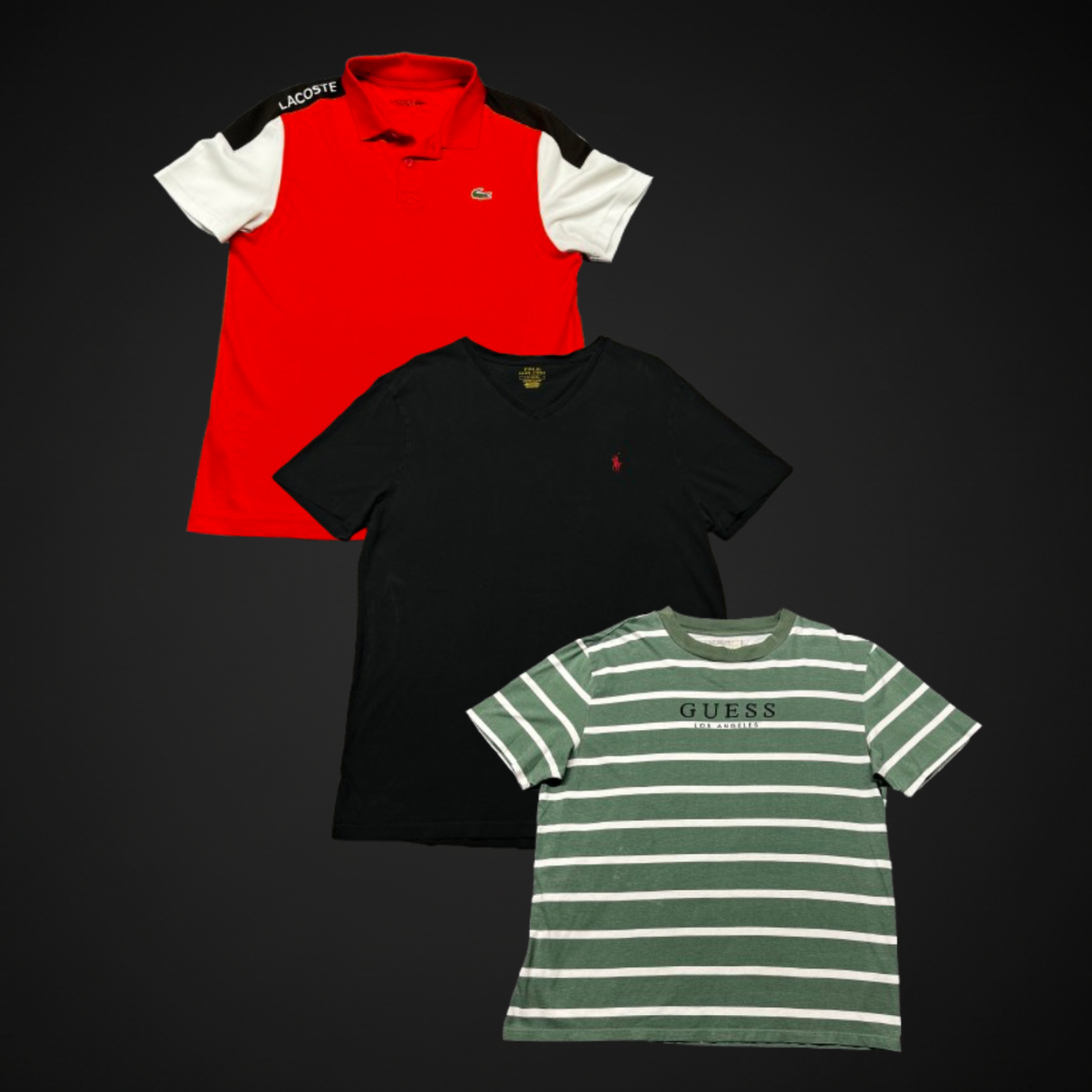 Lot T-shirts Premium (Ralph Lauren, Lacoste, Tommy Hilfiger) - Grade A-1