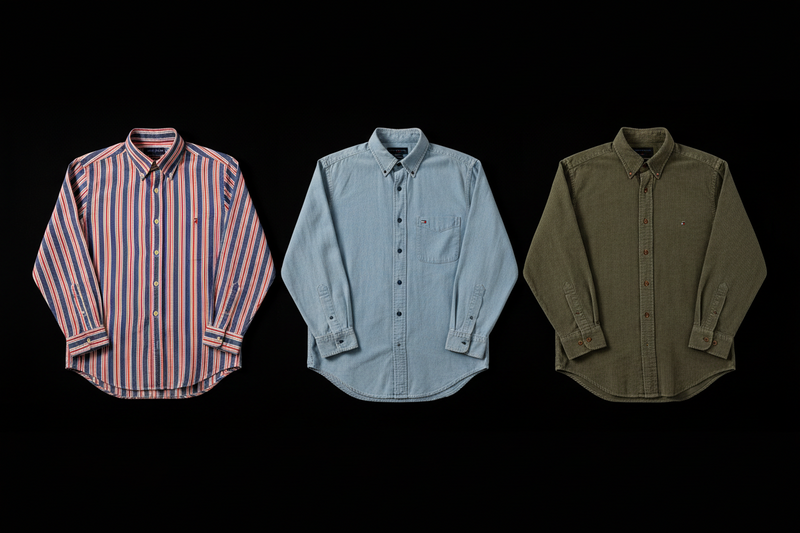 Chemises Tommy Hilfiger - Lot 20, 50, 100 pièces | Oxford & Popeline Premium | Grade A-1