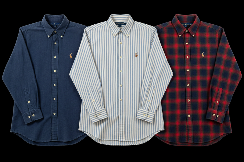 Chemises Ralph Lauren - Lot 20, 50, 100 pièces | Oxford, Popeline, Denim | Grade A-4