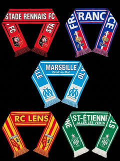 Déstockage - Écharpes de Football Clubs Français - Lot de 20 pièces-1