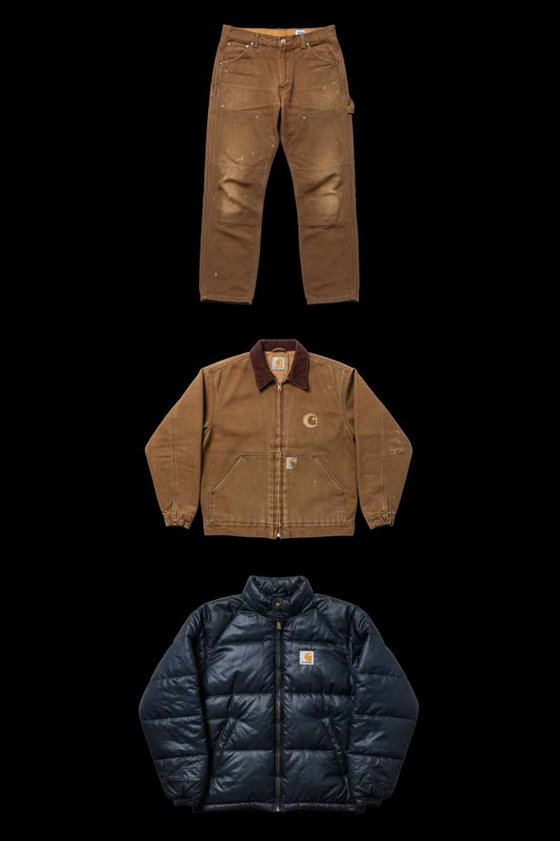 Box Carhartt "Workwear Heritage" - Lot 20, 50, 100 pièces | Mix Homme & Femme | Veste Detroit, Pantalon, Sweat, T-shirt | Grade A-2