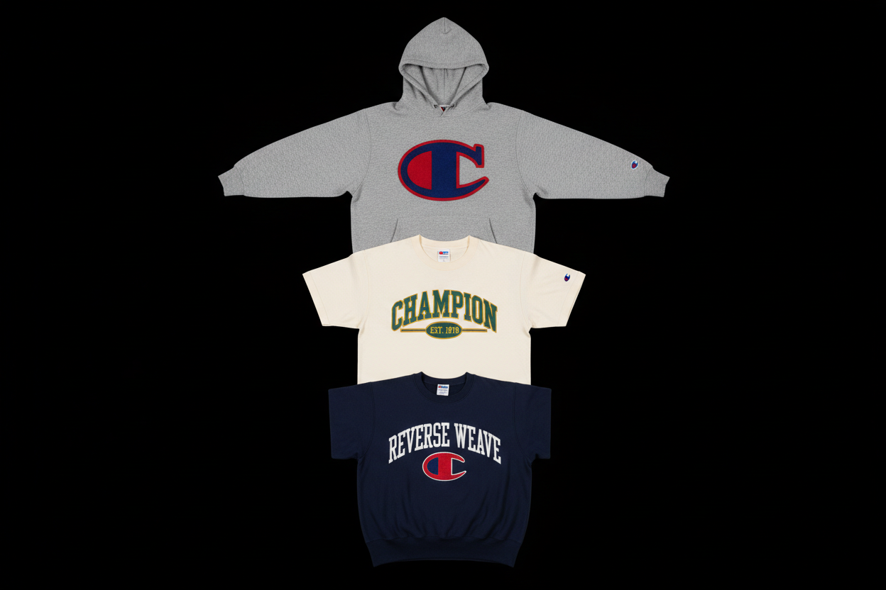 Box Champion "Authentic Athletic" - Lot 20, 50, 100 pièces | Mix Homme & Femme | Hoodie, Sweat, Veste, Pantalon | Grade A