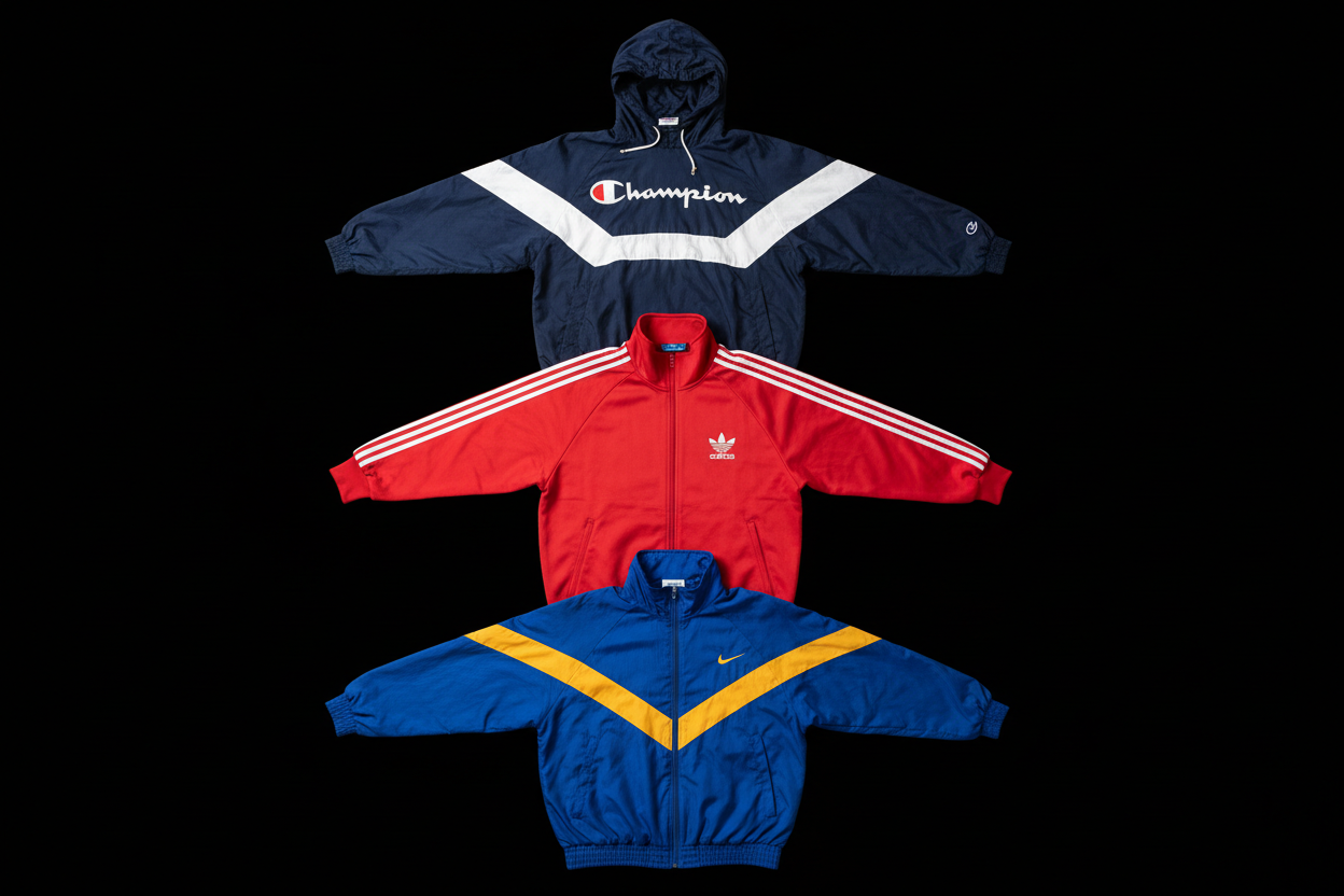 Vestes & Manteaux Mix Sport Vintage - Lot 20, 50, 100 | Nike, Adidas, Reebok, Champion