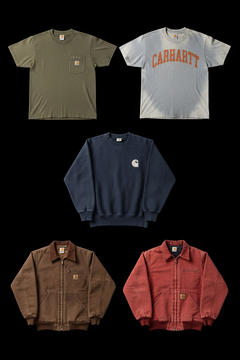 Box Carhartt "Workwear Heritage" - Lot 20, 50, 100 pièces | Mix Homme & Femme | Veste Detroit, Pantalon, Sweat, T-shirt | Grade A-1