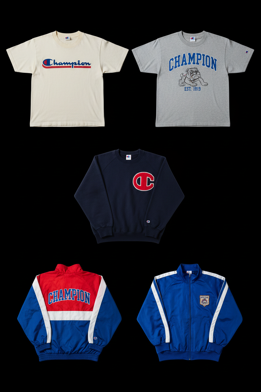 Box Champion "Authentic Athletic" - Lot 20, 50, 100 pièces | Mix Homme & Femme | Hoodie, Sweat, Veste, Pantalon | Grade A