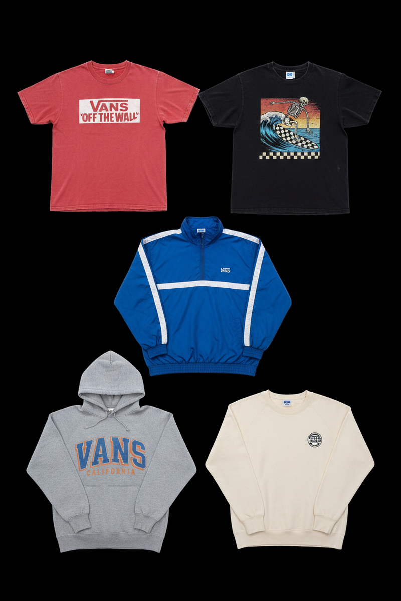 Box Vans "Off The Wall" - Lot 20, 50, 100 pièces | Mix Homme & Femme | Sweat, T-shirt, Chemise, Pantalon | Grade A-1