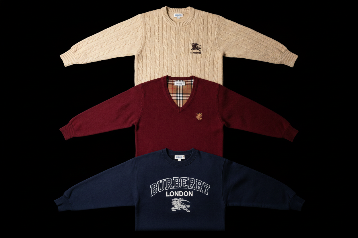 Pull Burberry Vintage - Lot 20, 50, 100 pièces | Luxe Britannique Grade A | Laine & Cachemire-2