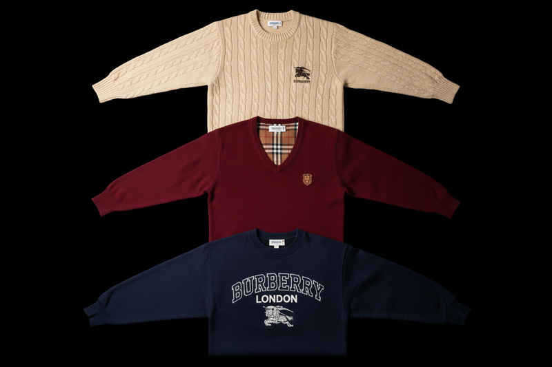 Pull Burberry Vintage - Lot 20, 50, 100 pièces | Luxe Britannique Grade A | Laine & Cachemire-2