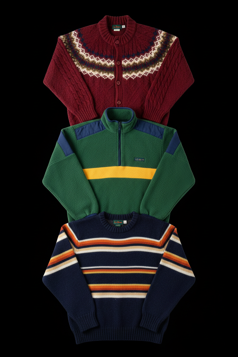 Pull L.L. Bean Vintage - Lot 20, 50, 100 pièces | Heritage Outdoor USA | Grade A