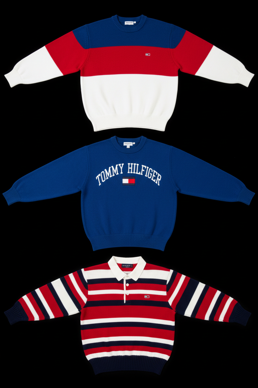 Pull Tommy Hilfiger - Lot 20, 50, 100 pièces | Maille Vintage & Premium Grade A