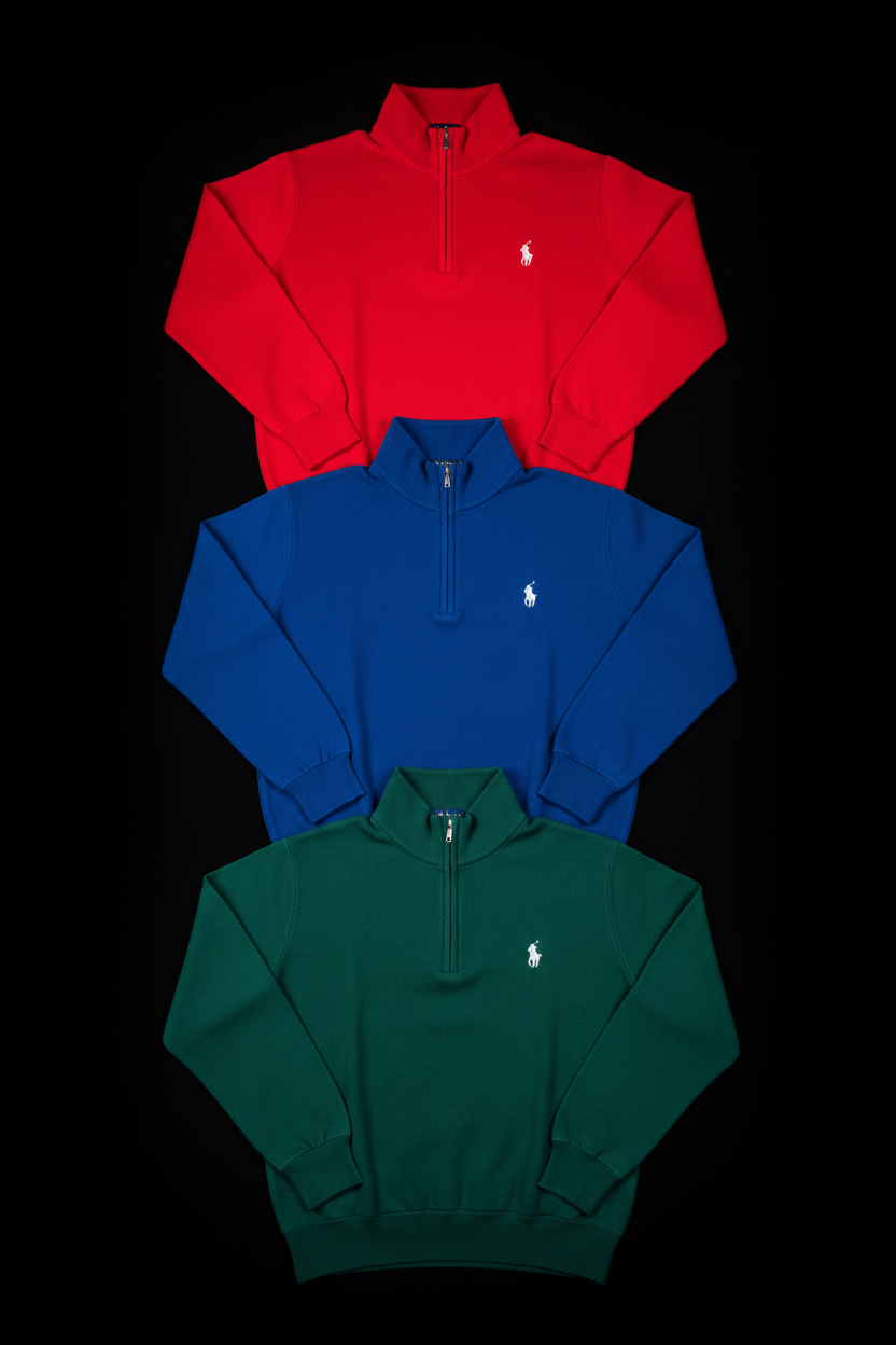 Pull Ralph Lauren Half-Zip & Quarter-Zip - Lot 20, 50, 100 | 100% Authentique Grade A