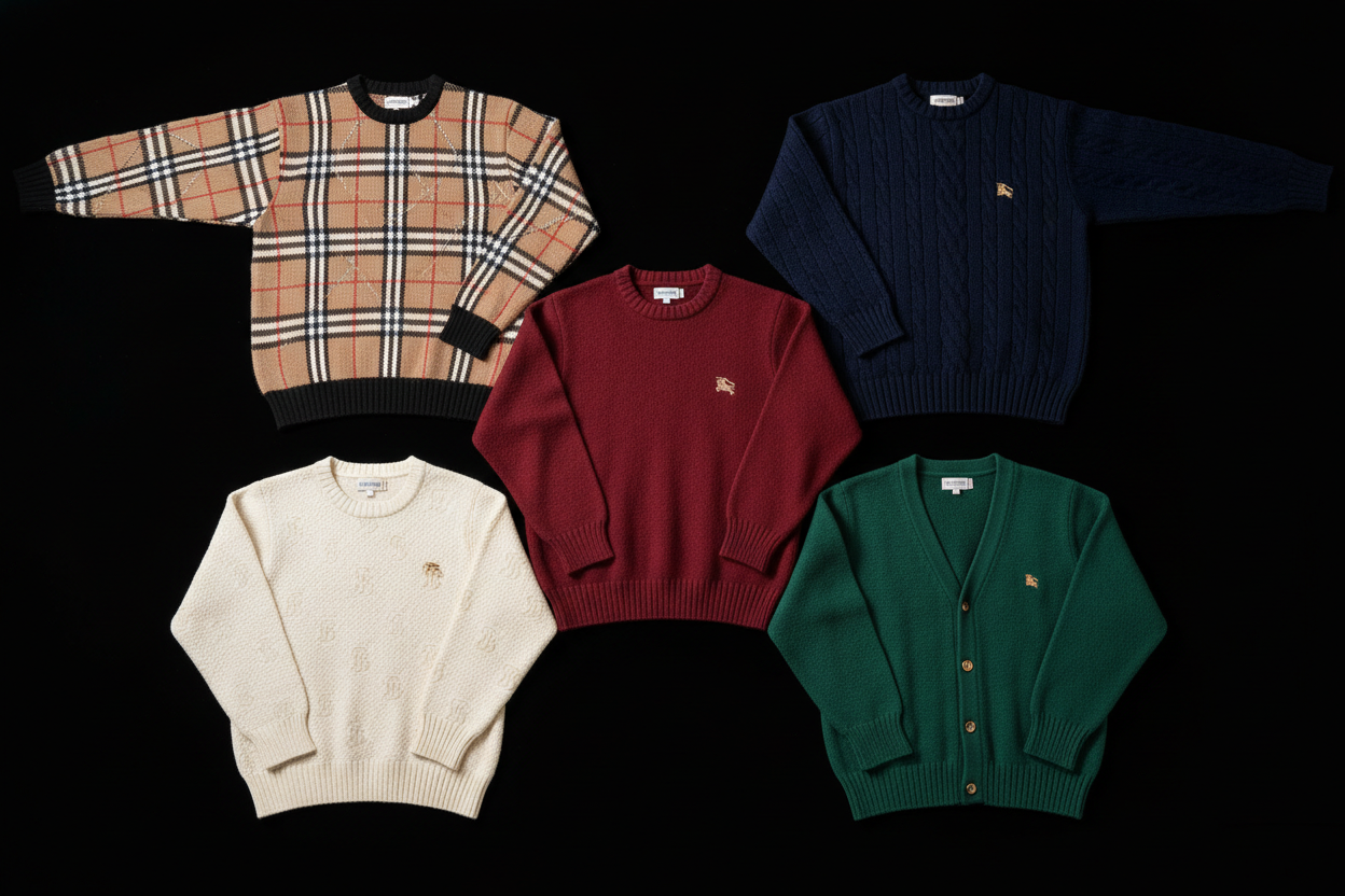 Pull Burberry Vintage - Lot 20, 50, 100 pièces | Luxe Britannique Grade A | Laine & Cachemire-3