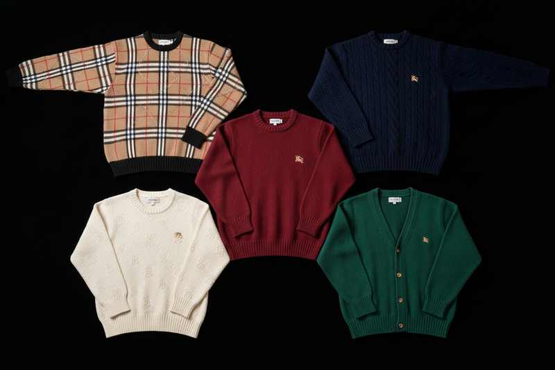 Pull Burberry Vintage - Lot 20, 50, 100 pièces | Luxe Britannique Grade A | Laine & Cachemire-3