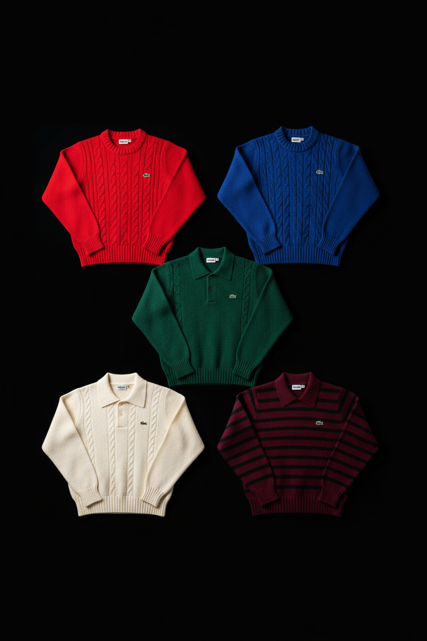Pull Lacoste Vintage & Moderne - Lot 20, 50, 100 pièces | Grade A-3