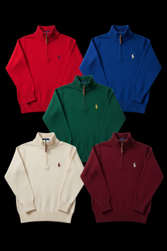 Pull Ralph Lauren Half-Zip & Quarter-Zip - Lot 20, 50, 100 | 100% Authentique Grade A-3