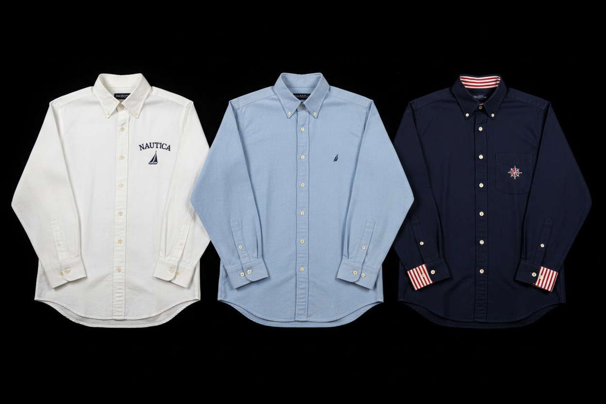 Chemises Nautica - Lot 20, 50, 100 pièces | Style Sailing & Vintage 90s | Grade A