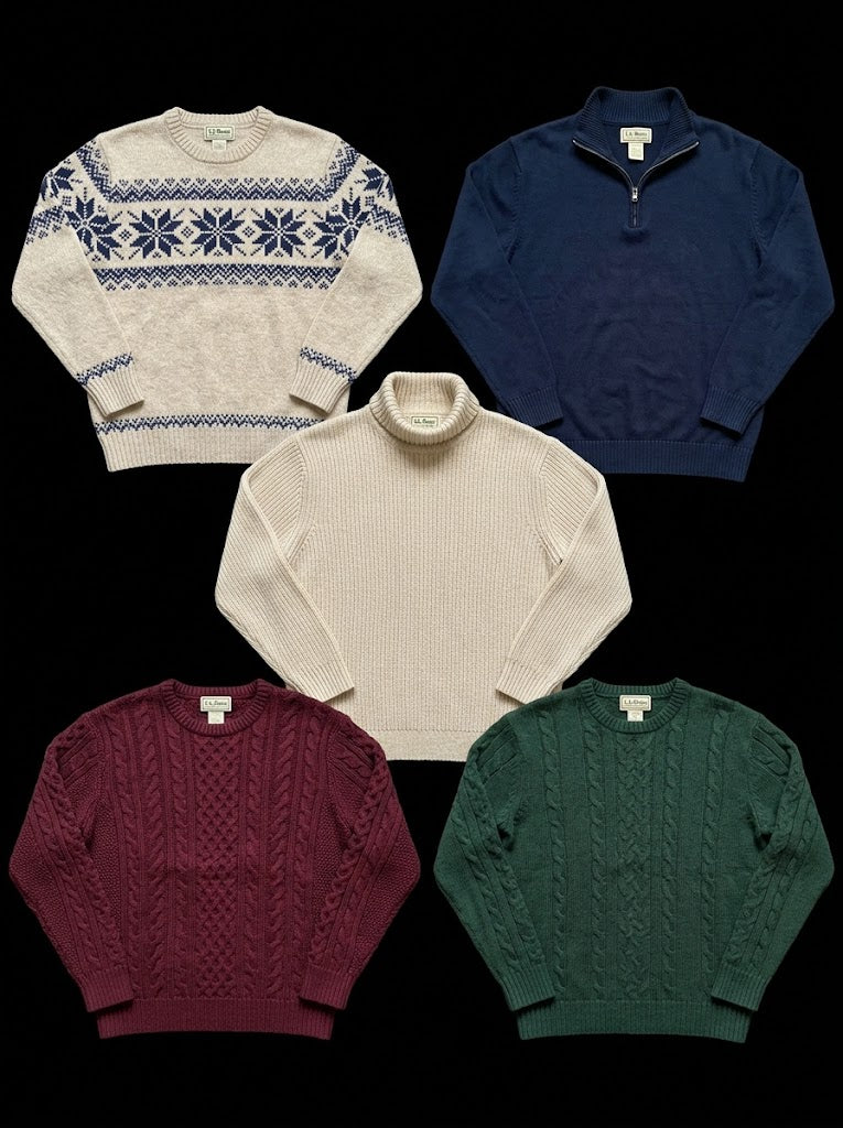 Déstockage - Pulls L.L. Bean Vintage - Lot de 20 pièces