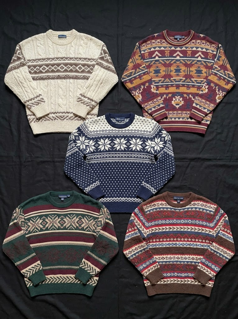 Déstockage - Pulls Papy & Ethniques Vintage - Lot de 20 ou 50 pièces